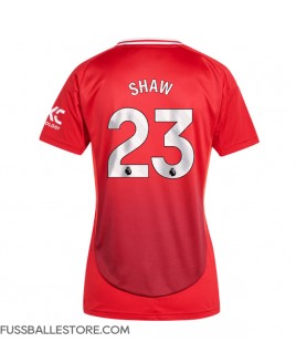 Günstige Manchester United Luke Shaw #23 Heimtrikot Damen 2024-25 Kurzarm